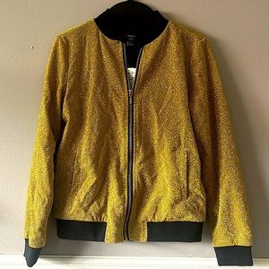 NWT Little Girls Forever21 Gold Glitter Jacket Size 11/12